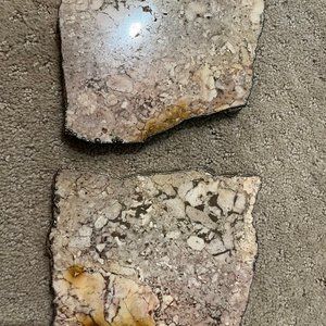 Kivita stone and metal coasters